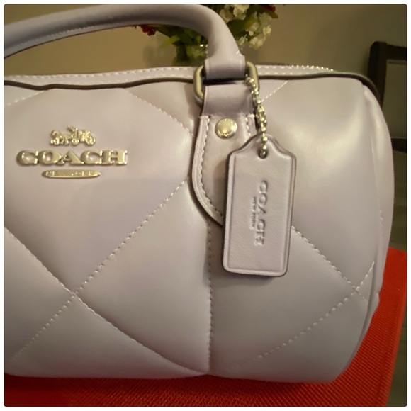 ❤️SOLD❤️NWT Coach Mist Rowan Satchel with Puffy Diamond Quilting - Picture 9 of 12